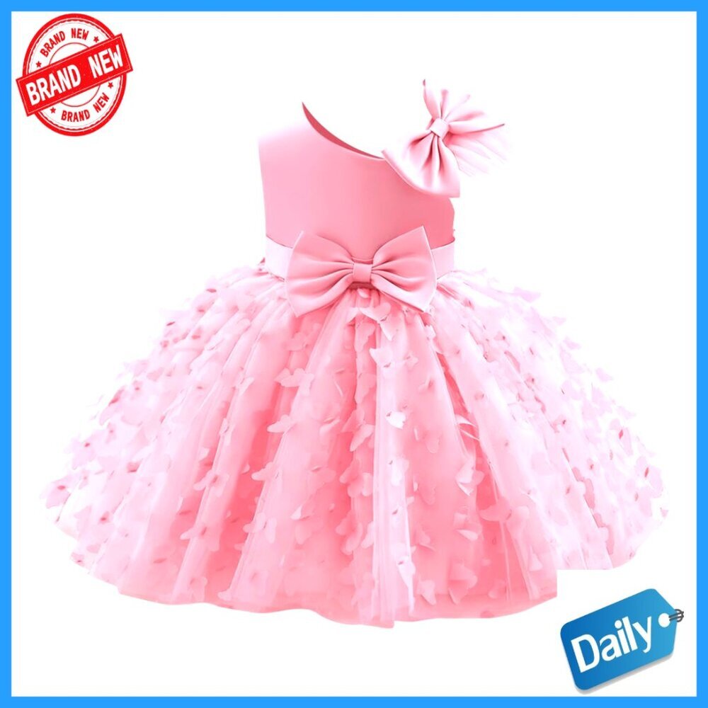 Toddler Butterfly Tulle Dress Formal Party Pageant Tutu Sleeveless